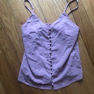 Blush pink button up tank